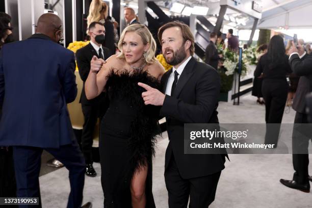 Emily Osment and Haley Joel Osment attend the 28th Screen Actors Guild Awards at Barker Hangar on February 27, 2022 in Santa Monica, California....