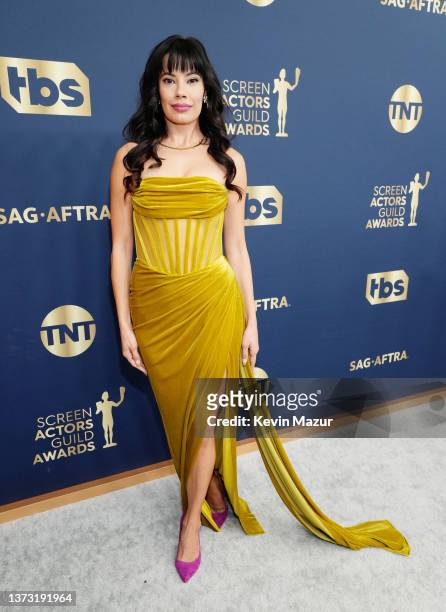 Jenna Lyng attends the 28th Screen Actors Guild Awards at Barker Hangar on February 27, 2022 in Santa Monica, California. 1184573