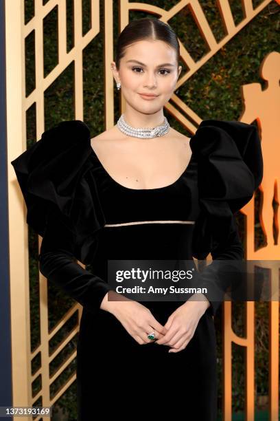 Selena Gomez attends the 28th Annual Screen Actors Guild Awards at Barker Hangar on February 27, 2022 in Santa Monica, California.