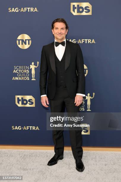 Bradley Cooper attends the 28th Annual Screen Actors Guild Awards at Barker Hangar on February 27, 2022 in Santa Monica, California.