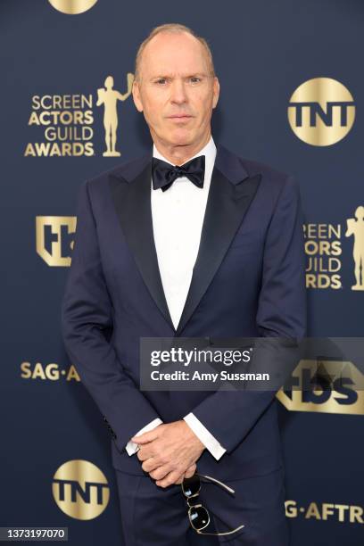 Michael Keaton attends the 28th Annual Screen Actors Guild Awards at Barker Hangar on February 27, 2022 in Santa Monica, California.