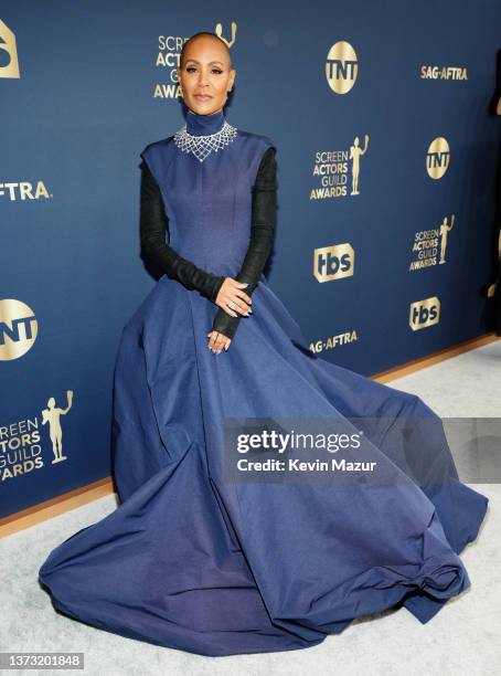 Jada Pinkett Smith attends the 28th Screen Actors Guild Awards at Barker Hangar on February 27, 2022 in Santa Monica, California. 1184573