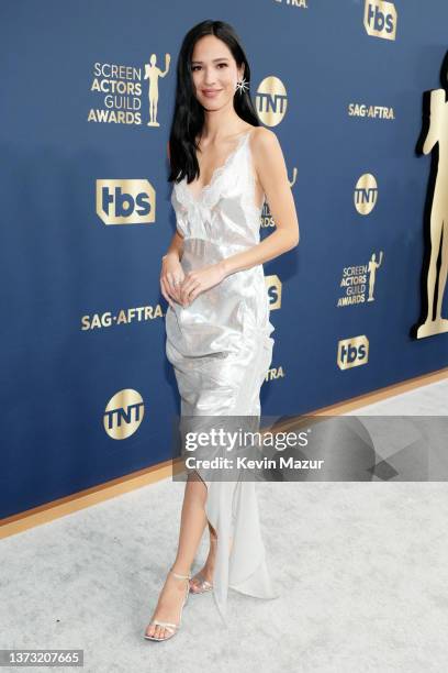 Kelsey Chow attends the 28th Screen Actors Guild Awards at Barker Hangar on February 27, 2022 in Santa Monica, California. 1184573