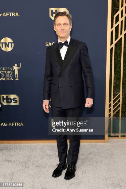 Tony Goldwyn attends the 28th Annual Screen Actors Guild Awards at Barker Hangar on February 27, 2022 in Santa Monica, California.