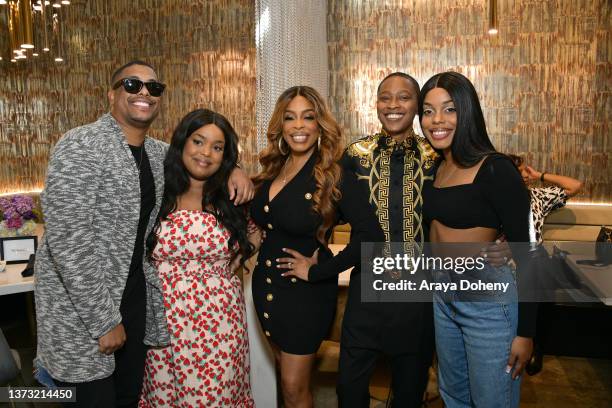 Dominic Nash, Donielle Nash, Niecy Nash, Jessica Betts and Dia Nash at the Essence Magazine cover celebration for Niecy Nash and Wife Jessica Betts...