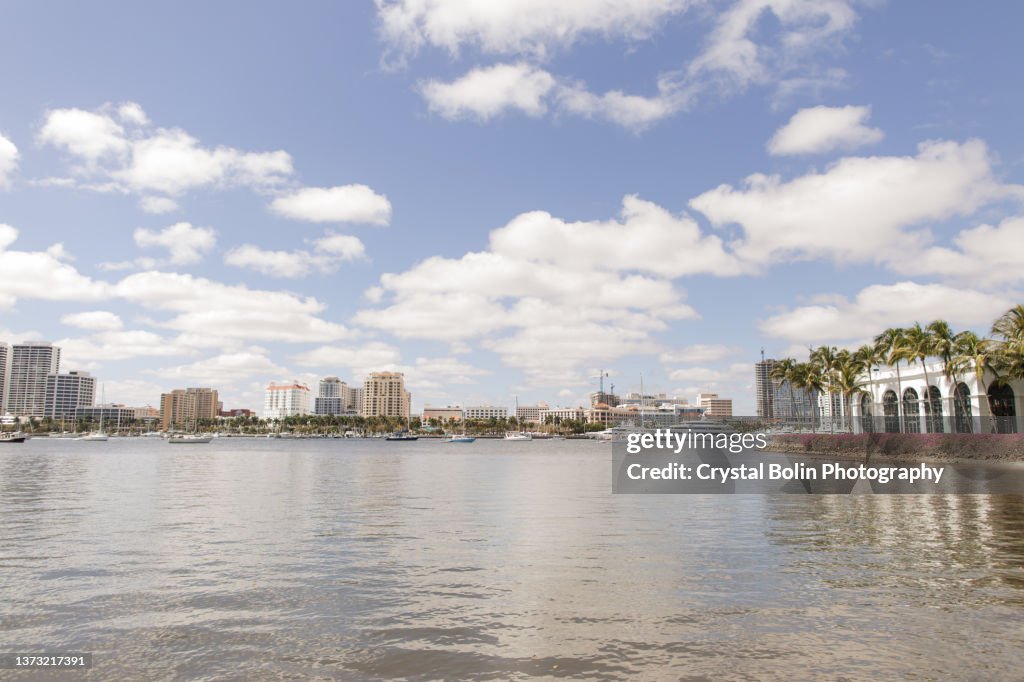 Palm Beach, FL Intercostal Waterway Viewed from Palm Beach Island