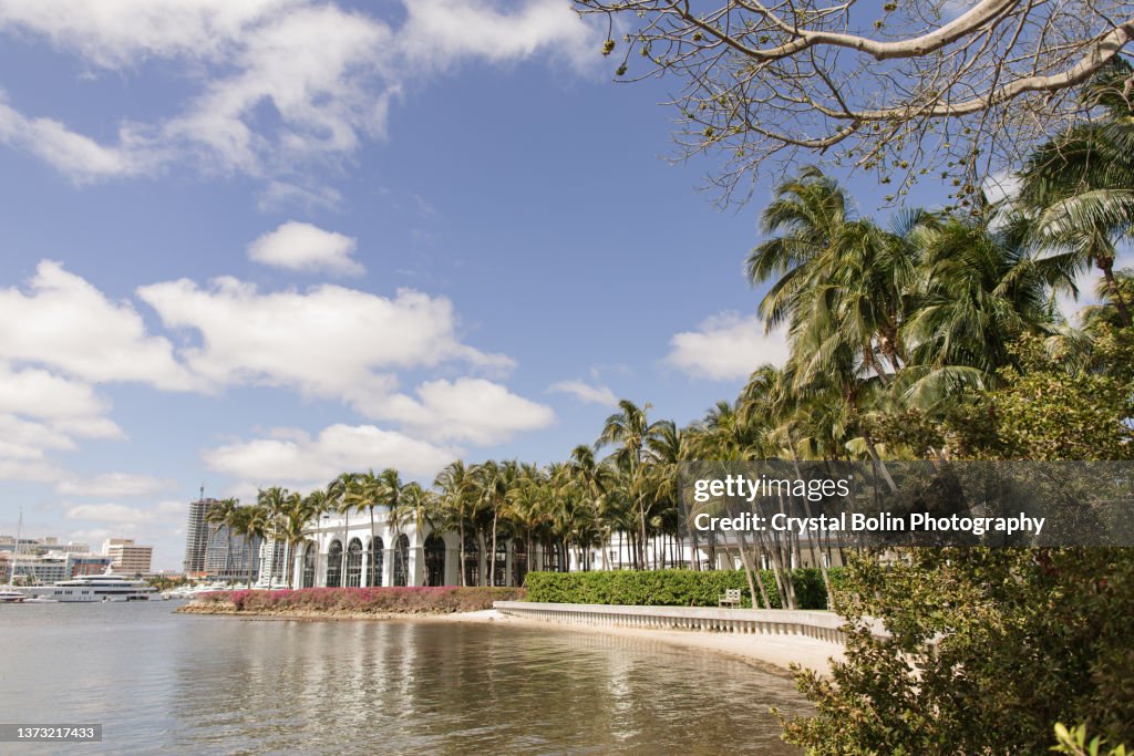 Palm Beach, FL Intercostal Waterway Viewed from Palm Beach Island