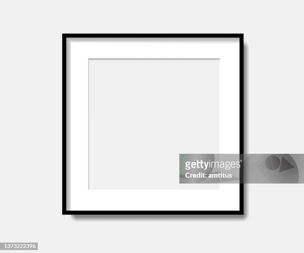 ilustraciones, imágenes clip art, dibujos animados e iconos de stock de marco cuadrado negro - picture frame