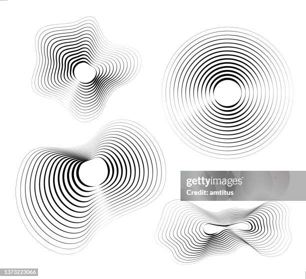 vibration circles - amplify stock illustrations