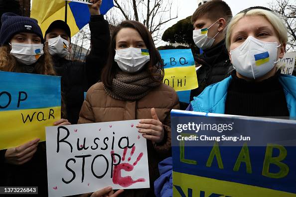 South Koreans Rally In Support Of Ukraine South Koreans Rally In Support Of Ukraine
