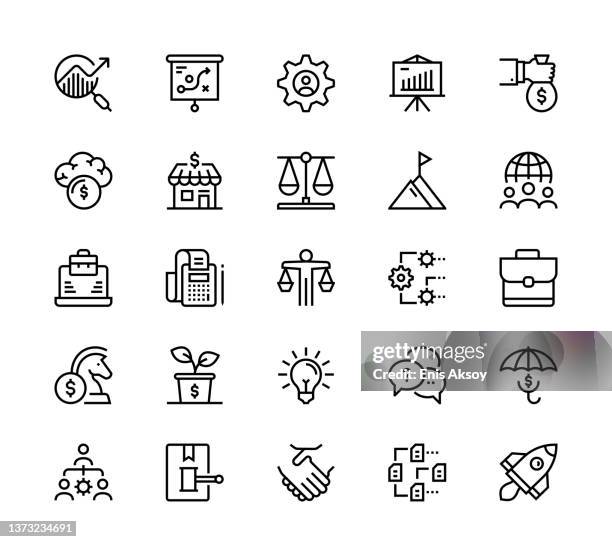 business icons - smart contract stock illustrations
