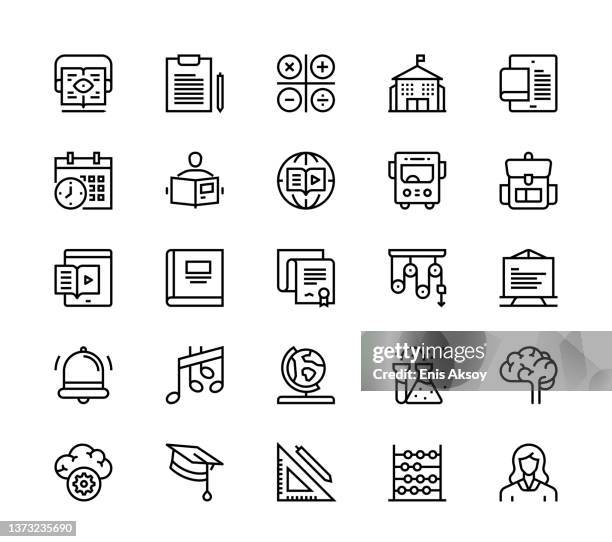 education icons - abacus stock illustrations