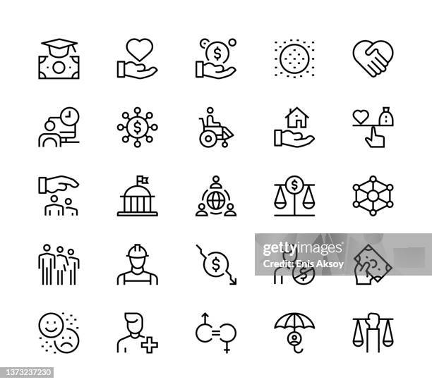 social policy icons - equal opportunity stock illustrations