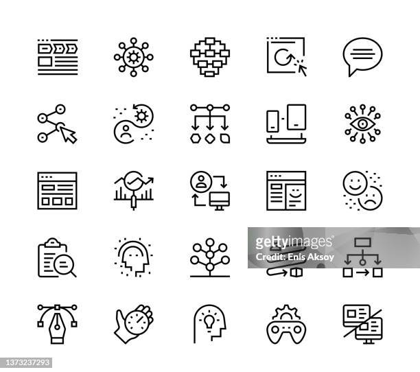 symbole für die benutzererfahrung - api icon stock-grafiken, -clipart, -cartoons und -symbole