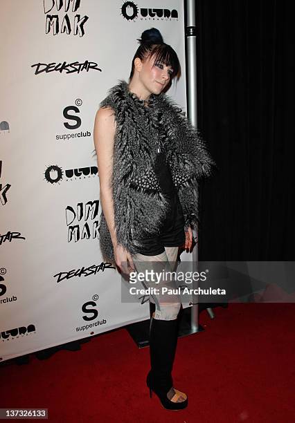 Recording Artist Audrey Napoleon attends Steve Aoki's "Wonderland" record release party and red carpet event at SupperClub Los Angeles on January 18,...