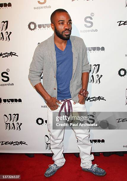 Recording Artist Deckstar attends Steve Aoki's "Wonderland" record release party and red carpet event at SupperClub Los Angeles on January 18, 2012...