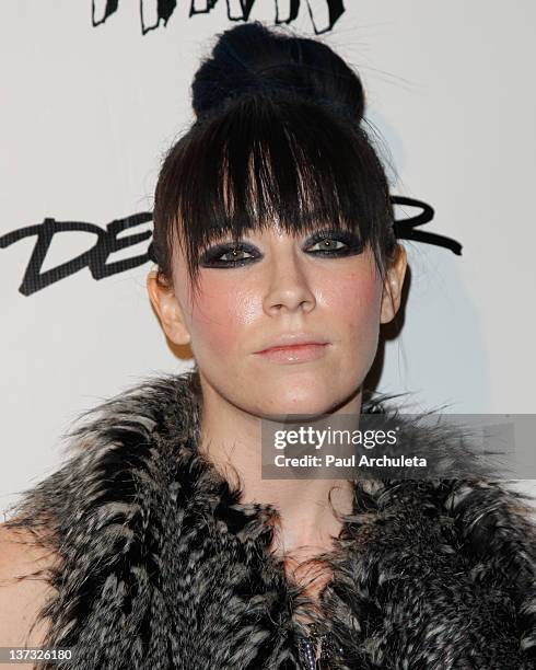 Recording Artist Audrey Napoleon attends Steve Aoki's "Wonderland" record release party and red carpet event at SupperClub Los Angeles on January 18,...