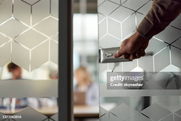 entering the office! - entered stock pictures, royalty-free photos & images
