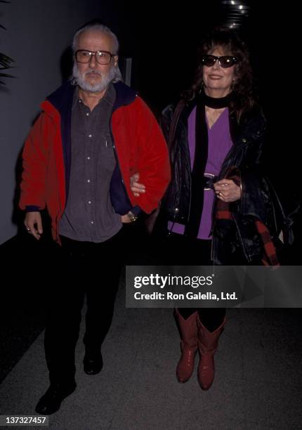 Ann Wedgeworth and husband Ernie Martin sighted on December 21, 1993 at the Los Angeles International Airport in Los Angeles, California.