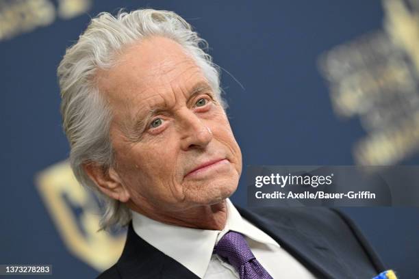 Michael Douglas attends the 28th Annual Screen Actors Guild Awards at Barker Hangar on February 27, 2022 in Santa Monica, California.