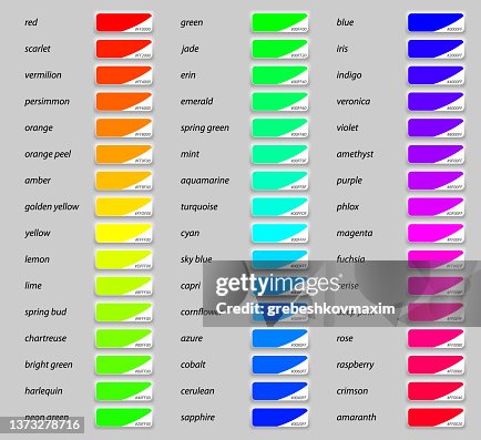 Neomorphic Color Chart Swatch Color Palette Neomorphism Style Design High-Res Vector Graphic ...
