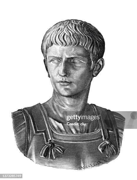 ilustraciones, imágenes clip art, dibujos animados e iconos de stock de calígula, emperador romano - caligula