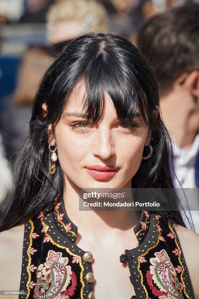 Italian actress Alice Pagani guest at the Etro fashion show on the