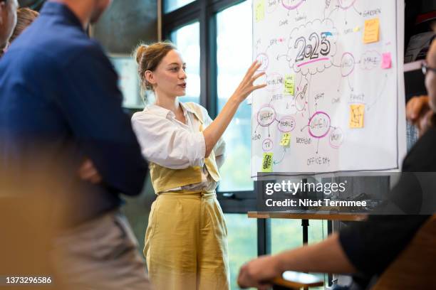 empower your teams to work together more effectively. a female business team leader present on new business workflows with her team for brainstorm ideas to manage customer project. - blockchain explained stock pictures, royalty-free photos & images