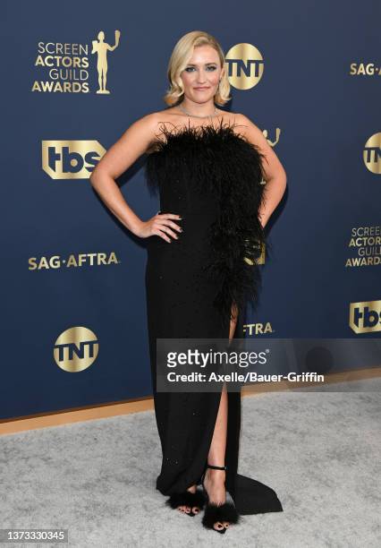 Emily Osment attends the 28th Annual Screen Actors Guild Awards at Barker Hangar on February 27, 2022 in Santa Monica, California.