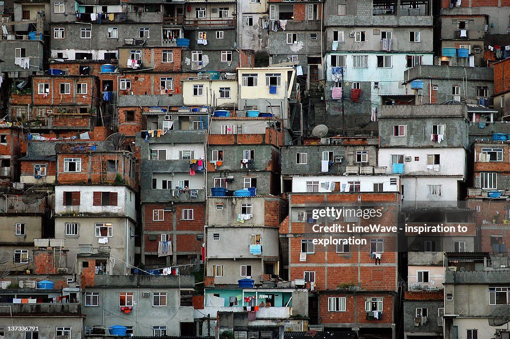 Favelas in central Rio de Janeiro