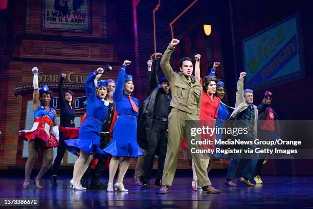 Anaheim, CA Captain America during a scene from Rogers: The Musical at the Hyperion Theater inside Disney California Adventure in Anaheim, CA, on...