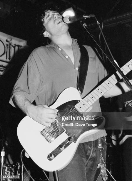 American singer-songwriter Jeff Buckley performing on stage at The Point, Atlanta, Georgia, USA, 6th August 1994.