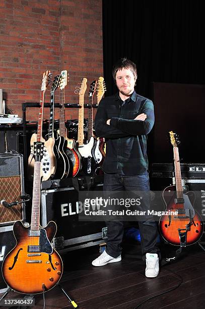 Elbow guitarist Mark Potter at Blueprint Studios, Manchester, November 16, 2010.