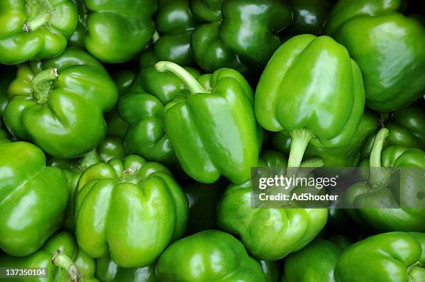 green peppers - capsicum stock pictures, royalty-free photos & images