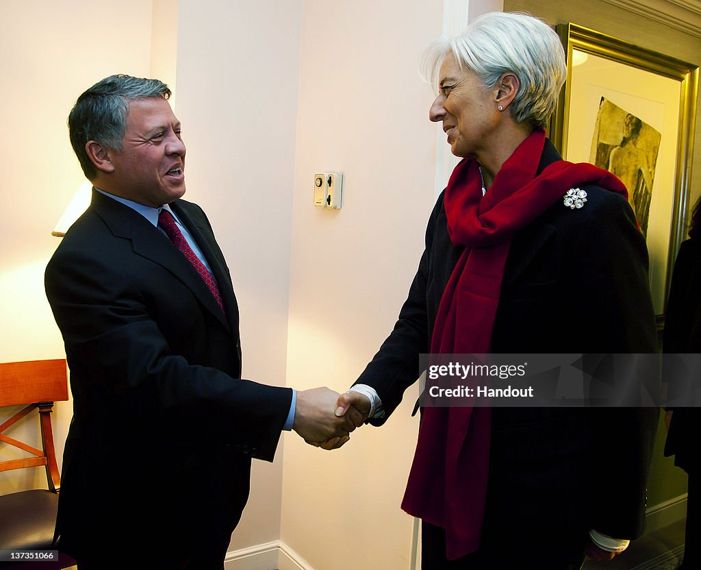 Jordanian King Meets with IMF's Lagarde