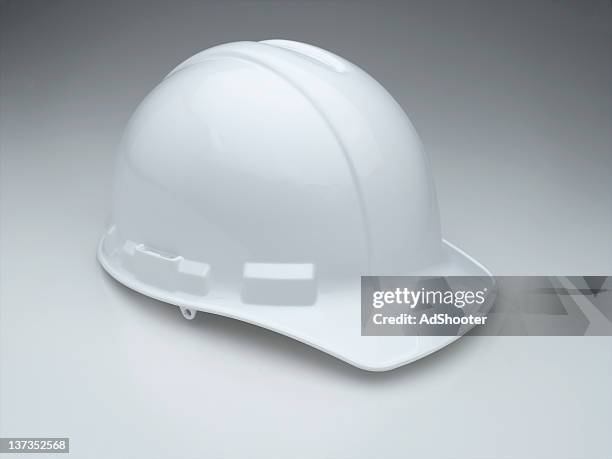 white hard hat xxxl - safety equipment stock pictures, royalty-free photos & images