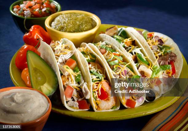 tacos - course meal stock pictures, royalty-free photos & images