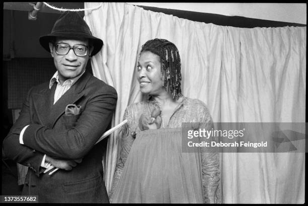 Deborah Feingold/Corbis via Getty Images) Portrait of former married couple, American Jazz musician & composer Max Roach and Jazz singer & actress...