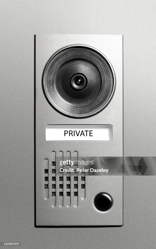 Private video door entry camera