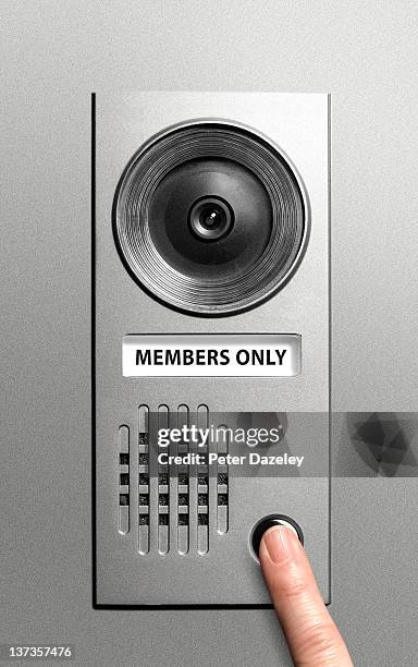 private club member's video entry-system - confidential englischer begriff stock-fotos und bilder