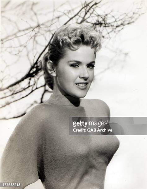 Photo of American actress and singer Connie Stevens posed in 1958.