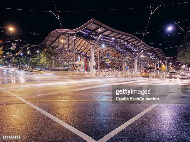 futuristic southern cross station, melbourne. - station stock pictures, royalty-free photos & images