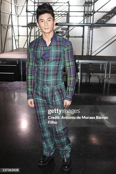 Nicolas Wu attends the Jean Paul Gaultier Menswear Autumn/Winter 2013 show as part of Paris Fashion Week on January 19, 2012 in Paris,France.