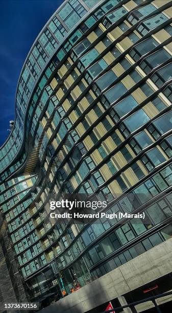 blue architecture - battersea power station silhouette stock pictures, royalty-free photos & images