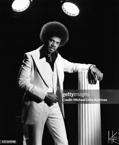 Funk musician Jimmy Castor poses for a portrait session with his saxophone in circa 1972 in New York City, New York.