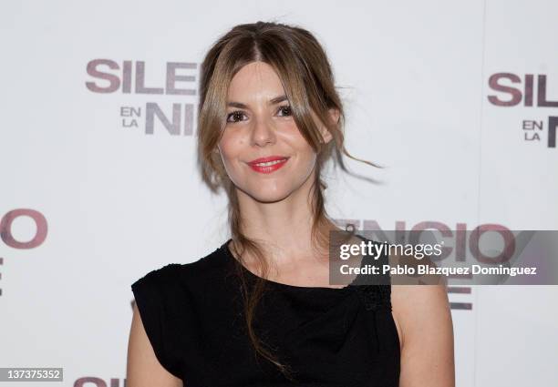 Actress Manuela Velasco attends 'Silencio en la Nieve' Premiere at Capitol Cinema on January 19, 2012 in Madrid, Spain.