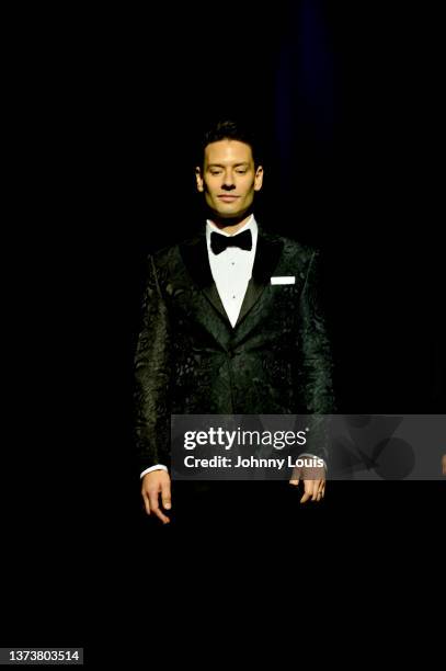 Urs Buhler of Il Divo’s performs live on stage during the “Greatest Hits Tour” at James L. Knight Center on February 27, 2022 in Miami, Florida....