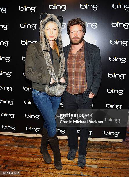 Actors Danny Masterson and Laura Prepon attend Open House at Bing Bar held at Bing Bar during the 2012 Sundance Film Festival on January 19, 2012 in...