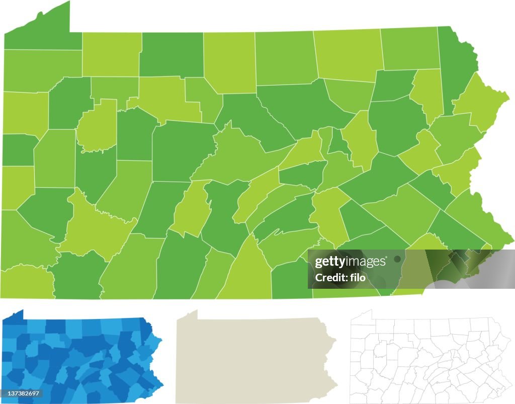 Pennsylvania County Map