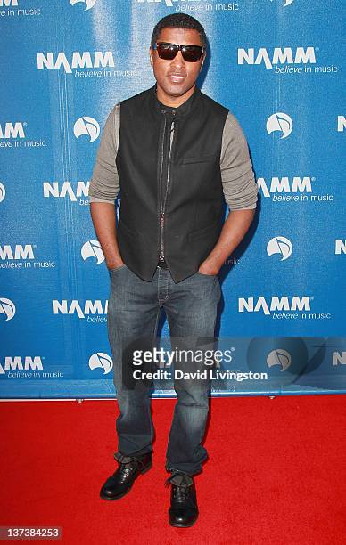 Recording artist Kenneth "Babyface" Edmonds attends the 110th NAMM Show - Day 1 at the Anaheim Convention Center on January 19, 2012 in Anaheim,...